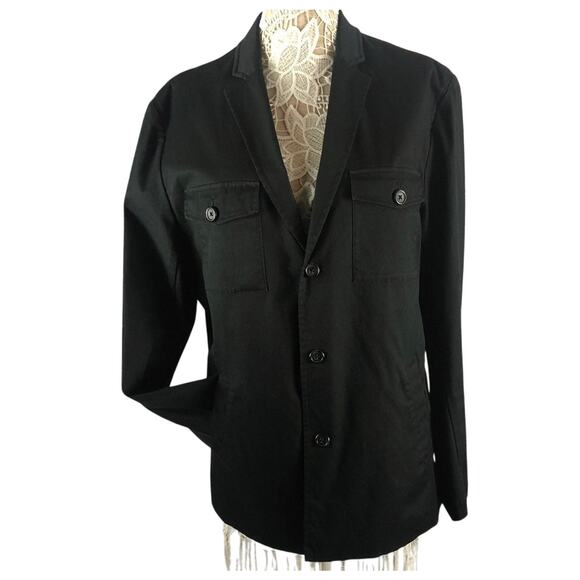 Calvin Klein mens Cotton corduroy black jacket blazer size large R - Picture 2 of 12